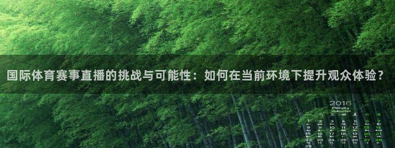熊猫体育直播体验升级版.苹果进.org：国际体育赛事直播的挑战与可能性：如何在当前环境下提升观众体验？